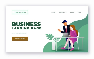 Clean one-page website layout with clear sections