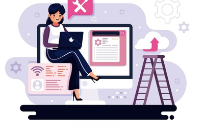 Cluttered one-page website with too much content