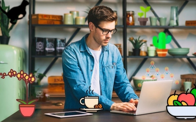 Freelancer using a one-page site to present services