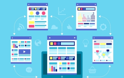 Multi-page website structure with navigation menu