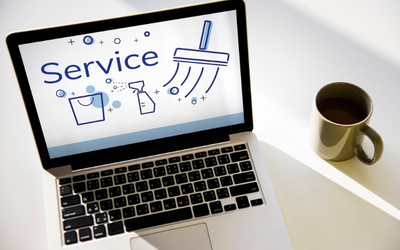 Services section on a one-page business website