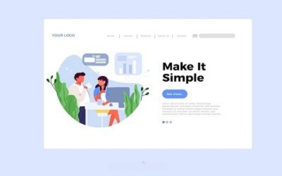 Simple and clean website design for a small business