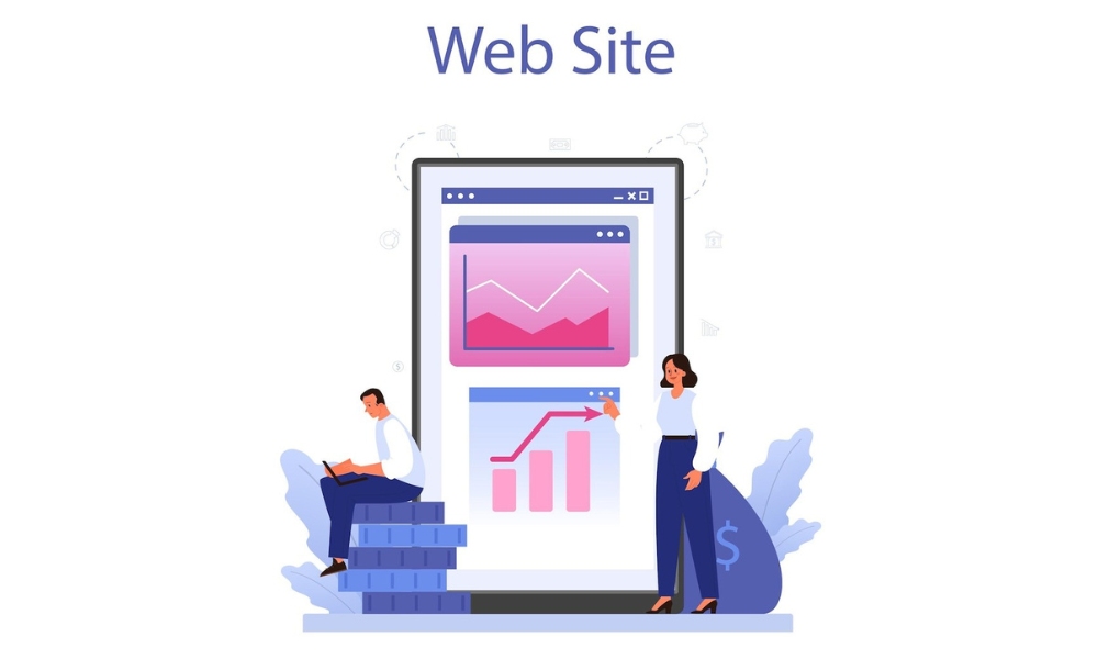 Small business owner reviewing growth from a simple website