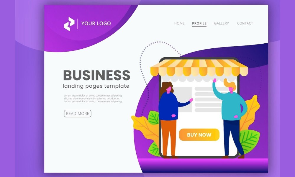 One-page website design for a small business
